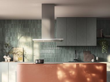 Wall-mounted stainless steel cooker hood with integrated lighting LUMEN NRS Falmec