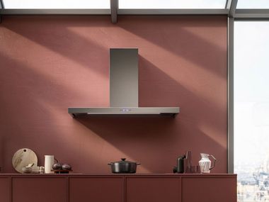 Wall-mounted stainless steel cooker hood with integrated lighting PLANE PLUS Falmec