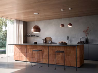 Falmec, SOPHIE Cappa a carboni attivi ad isola con illuminazione integrata