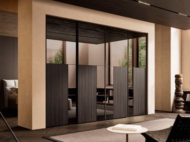Armario modular en madera y vidrio con puertas correderas OTTO Febal Casa