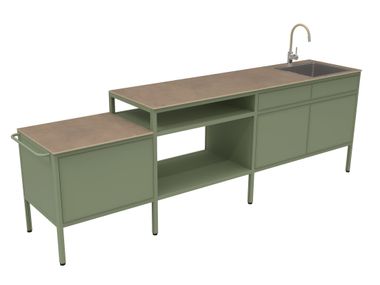 Cucina da esterno in alluminio KITCHEN THE GENEROUS Fermob