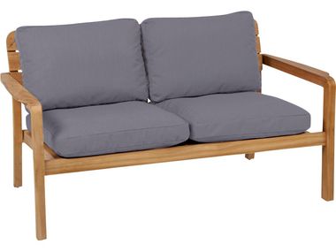 Divano da giardino a 2 posti in alluminio e teak LODGE BY EXPERTISE VLAEMYNCK Fermob