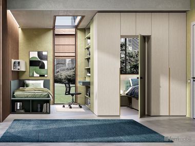 Bedroom with room for second bed and wardrobes COMPOSITION 103 Ferrimobili