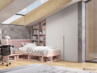 Attic bedroom with bed COMPOSITION 111 Ferrimobili
