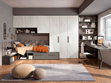 Bedroom set with bridge wardrobe COMPOSITION 134 Ferrimobili