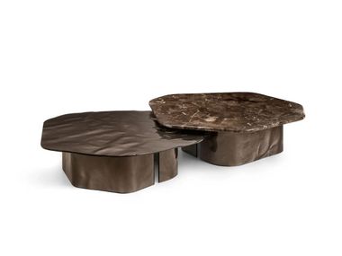 Coffee table set with glass or marble top ASTEROIDS Fiam Italia