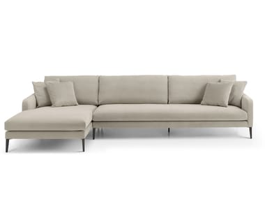 Divano in tessuto con penisola CONDENSE Fiam Italia