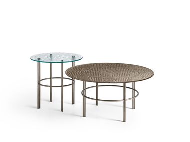 Round glass coffee table CRISTALINE Fiam Italia