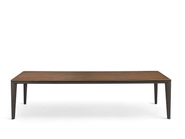 Rectangular wood and glass table FLAMINIO Fiam Italia