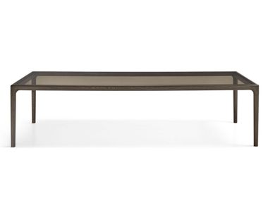 Rectangular wood and glass table VERTIGE Fiam Italia