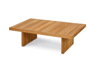 Rectangular teak central coffee table BOLERO Fischer Möbel