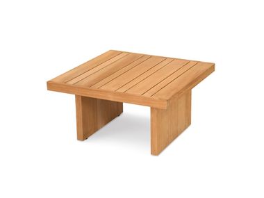 Square teak central coffee table BOLERO Fischer Möbel