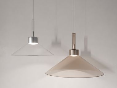 Borosilicate glass pendant lamp CONCENTRICO Fisionarte