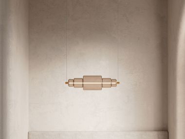 Borosilicate glass pendant lamp EMOZIONE Fisionarte