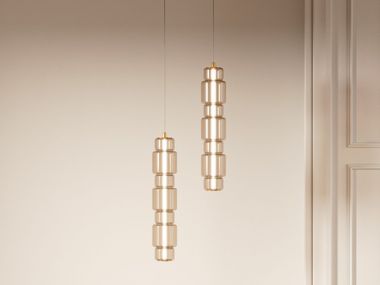 Borosilicate glass pendant lamp EMOZIONE Fisionarte