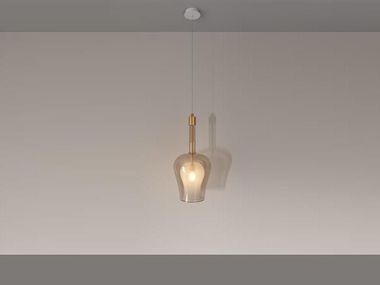 Borosilicate glass pendant lamp SOFFIO Fisionarte