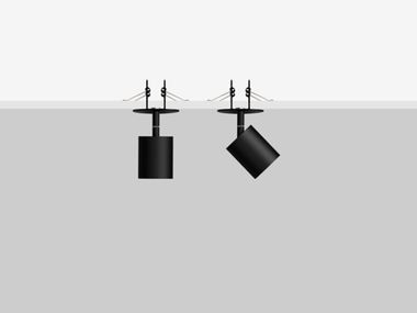 Adjustable semi-inset LED spotlight MICK R10 Flexalighting