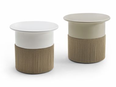 Tavolino da giardino con struttura in acciaio e piano in ceramica BOUTÉ Flexform