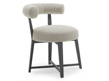 Silla con funda extraíble tapizada con respaldo abierto JUSTINE Flexform