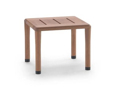 Tavolino da giardino quadrato in iroko KOBO OUTDOOR Flexform