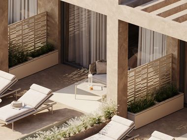 Outdoor modular screen BÒRA Fògher