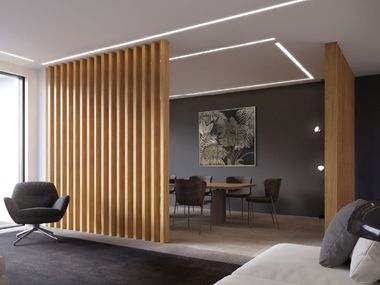 Trennwandsystem aus Aluminium strangpresst BATTENS 50 ForMe Design
