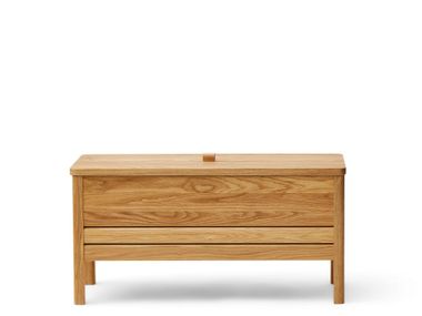 Mit Aufbewahrung Sitzbank aus Holz A LINE 90 Form & Refine