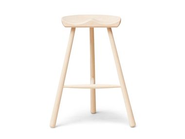 High oak stool with footrest SHOEMAKER CHAIR™ N. 68 Form & Refine