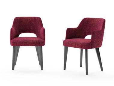 Silla tapizada de tela con brazos NOA Former In Italia