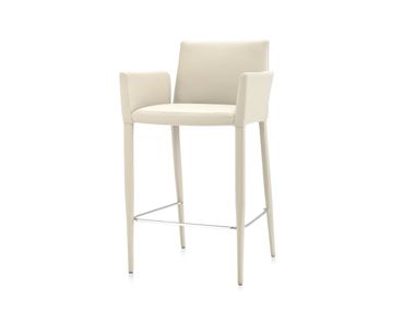 Upholstered kitchen stool with armrests BELLA CP Frag