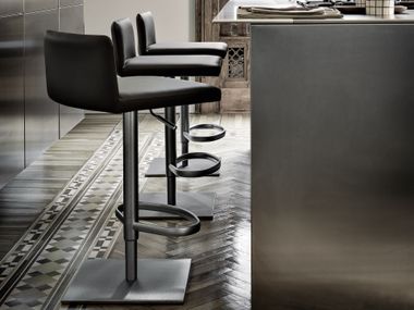 Upholstered swivel stool height-adjustable BELLA GP Frag