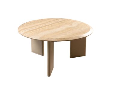 Round marble central coffee table KAWA 70 Frag