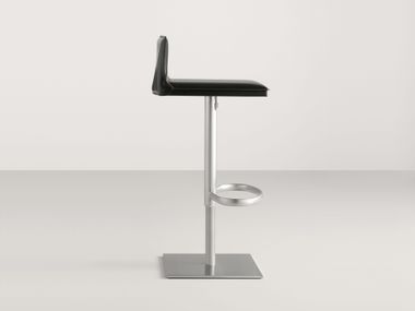 Swivel tanned leather barstool height-adjustable LATINA GP Frag