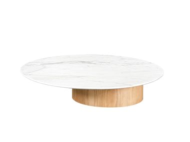 Round low central coffee table MYON 120 Frag