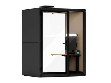Single acoustic office pod with table FRAMERY GRADUS WORK™ Framery