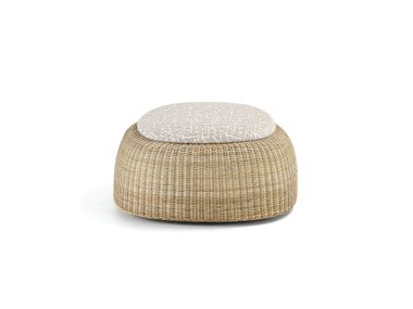 Pouf in vimini di rattan SAM Frigerio
