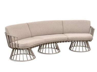 Modular sofa in technopolymer with fabric-covered cushions ABRIES KIT 3 GABER