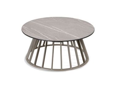 Round coffee table with a technopolymer base ABRIES GABER