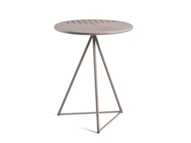 GABER, GLITTER POLIWEAVE Tavolo rotondo in tecnopolimero