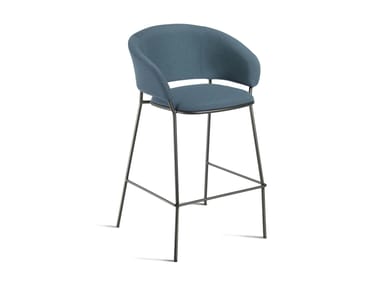 GABER, NUTA LIGHT STOOL 67/77 Sgabello imbottito in tessuto