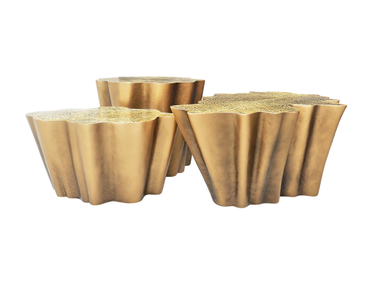 Low fiberglass side table GAIA K1084 A-C KARPA