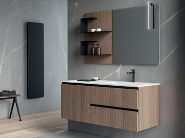 BMT, GALAXY 12 Mobile lavabo sospeso in legno con cassetti