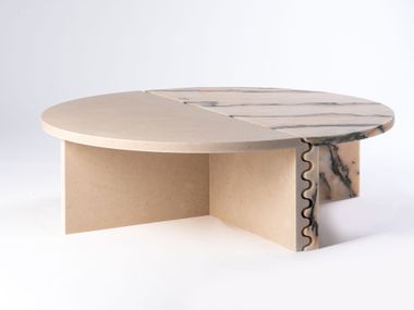 Round marble coffee table DUETO GALRÃO