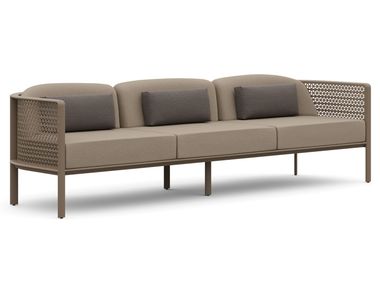 Linear garden sofa with metal frame ARCO GANDIABLASCO