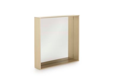 Specchio quadrato in alluminio anodizzato con cornice GBMODULAR GANDIABLASCO