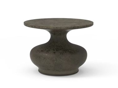 Round fiberglass side table DORIS GANSK