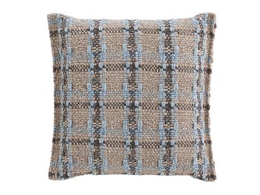 Check square outdoor polypropylene cushion GARDEN LAYERS BLUE GAN