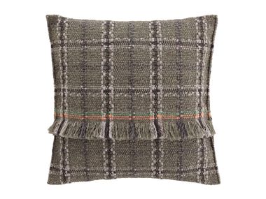 Square tartan outdoor polypropylene cushion GARDEN LAYERS GREEN GAN