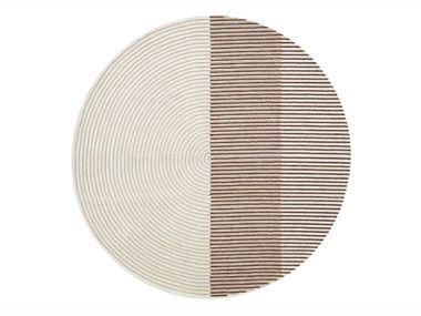 Round wool rug PLY PINK GAN
