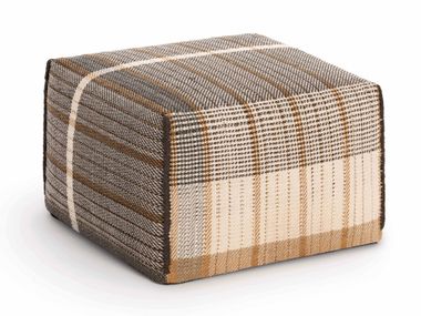 Square pouf REVERSIBLE BLACK GAN